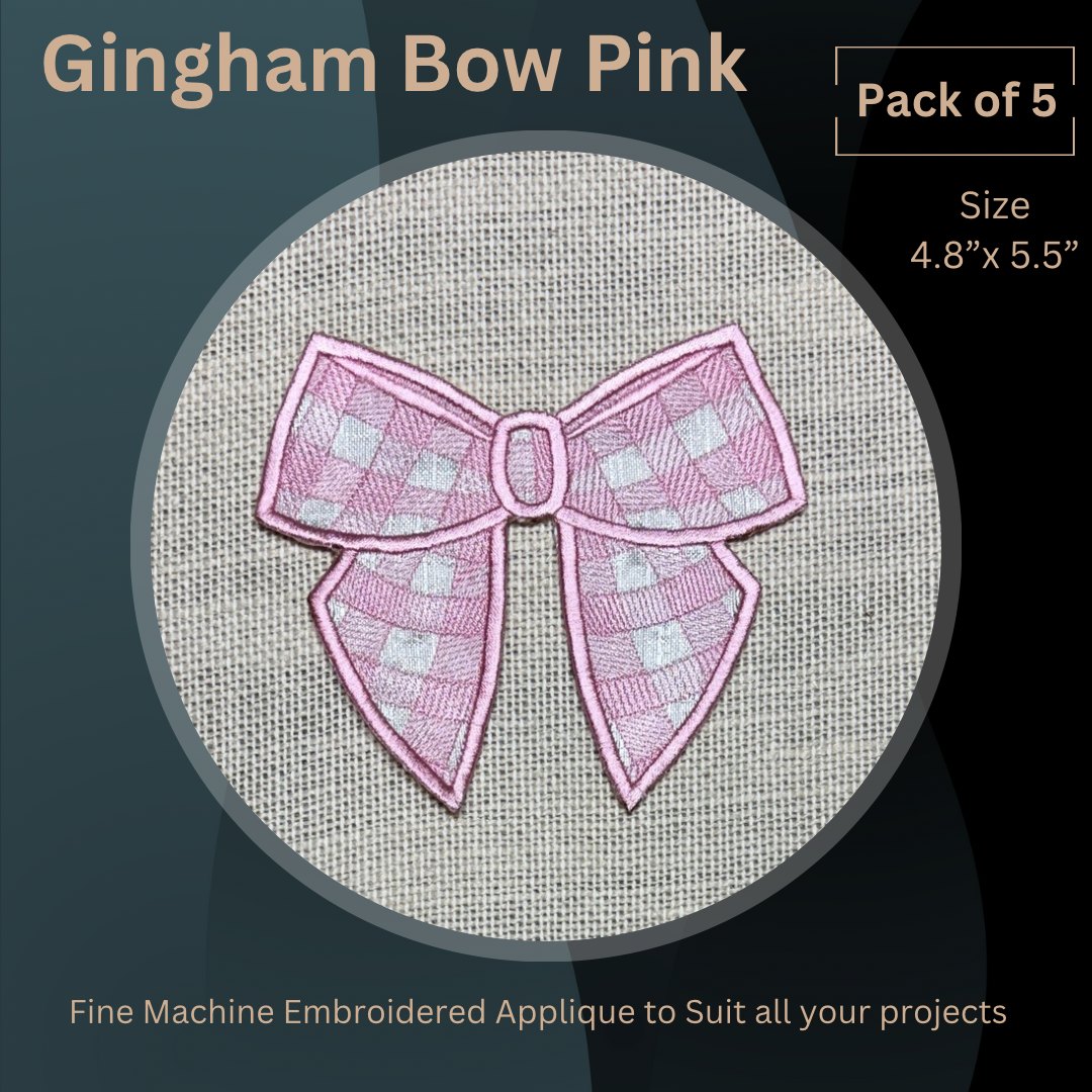 Gingham Bow Pink