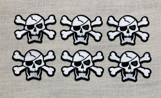 Skull Skeleton Embroidered Applique
