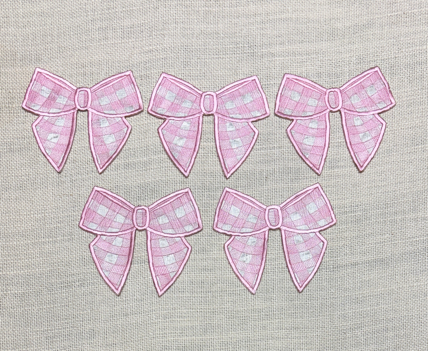 Gingham Bow Pink