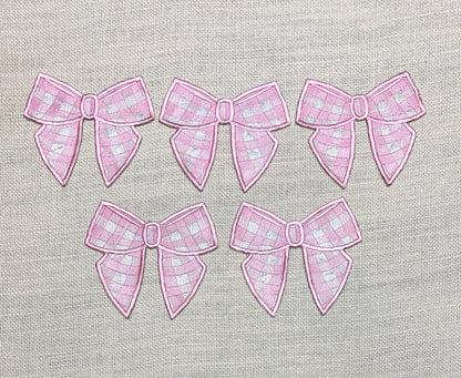 Gingham Bow Pink