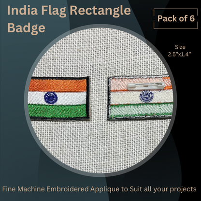 India Flag Rectangle Badge