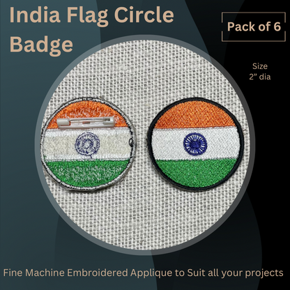 India Flag Circle Badge